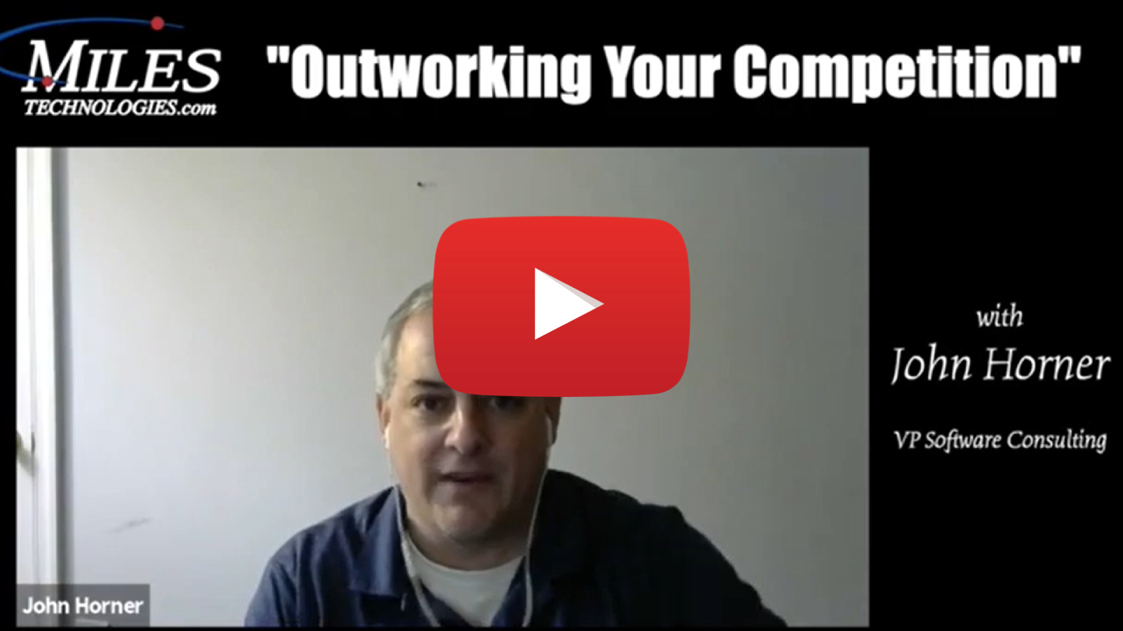 john horner discussing outworking your competition