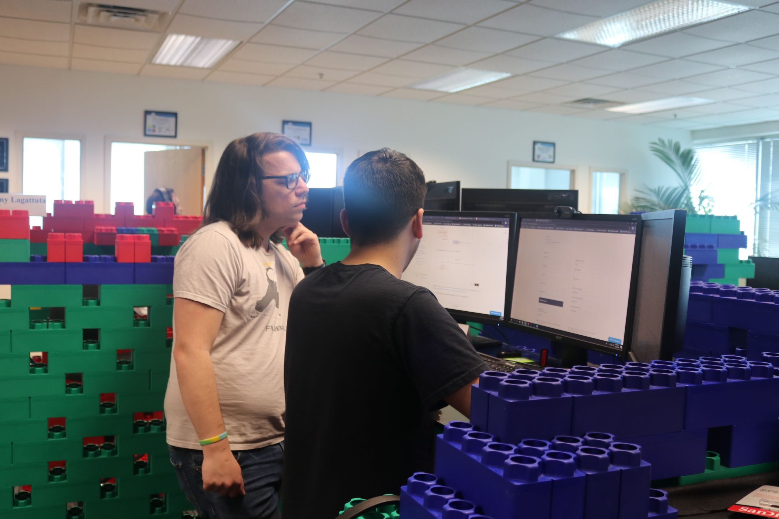 IT Staff members working at desk