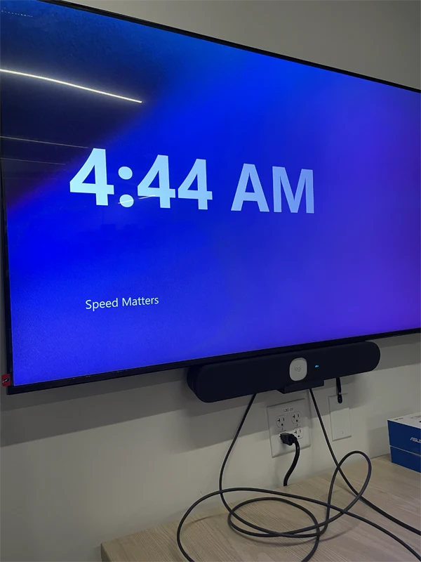 Monitor setup in a conference room