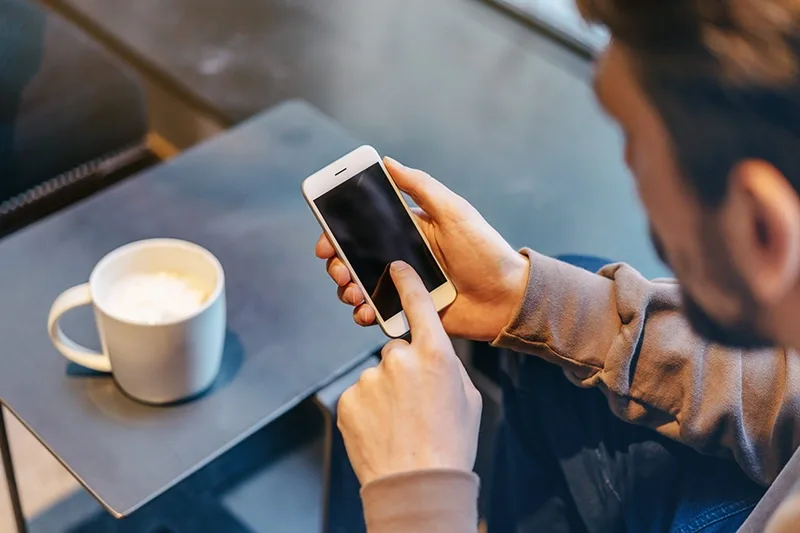 Man on his cell phone