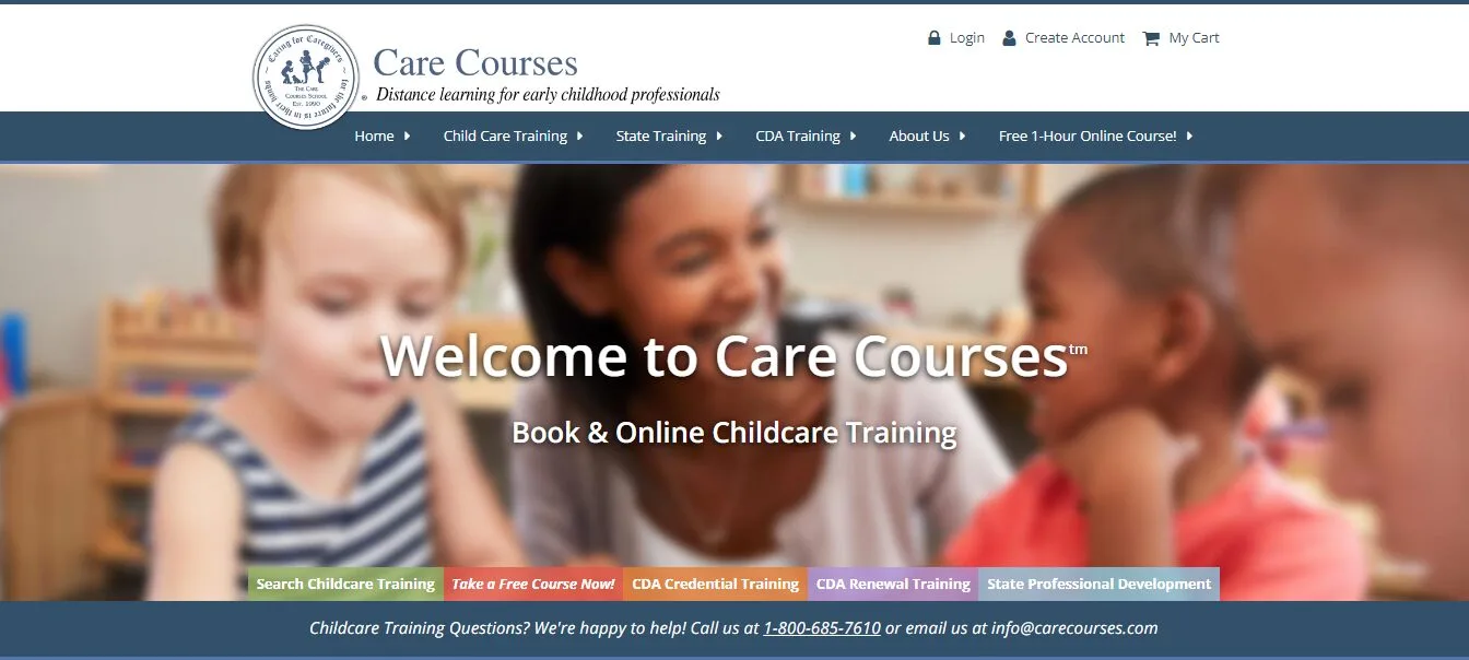 Care Courses custom website