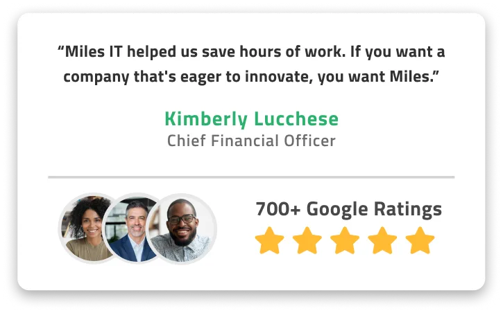 Software experts working on a computer with code. Testimonials for Miles IT and the Top Developers on Clutch badge for New Jersey