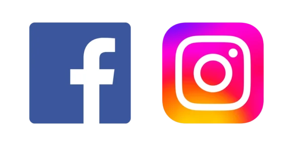 Facebook and Instagram logo block