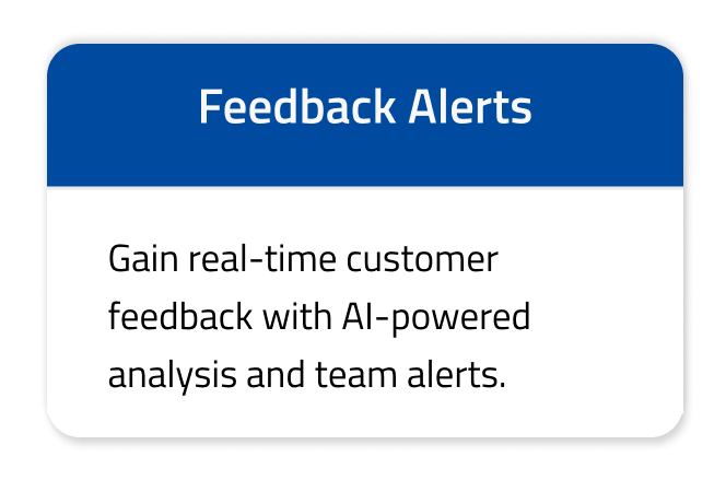 Feedback Alerts Software Microservices features