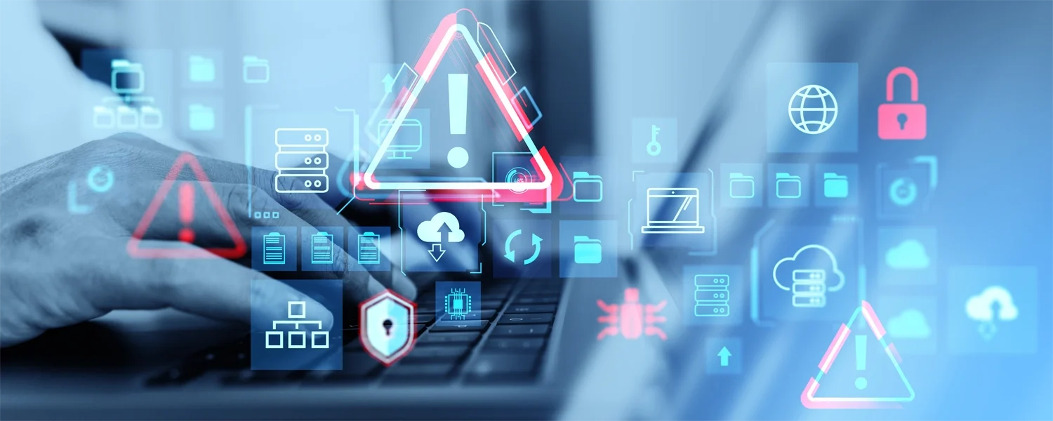 double exposure of immersive cybersecurity interface