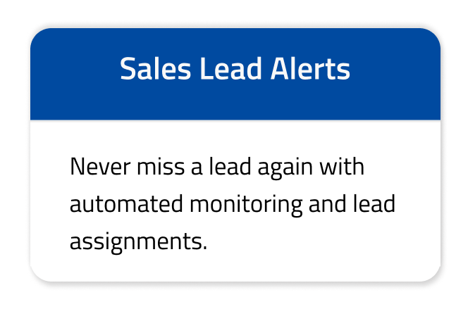 Sales Lead Alerts Software Microservices features
