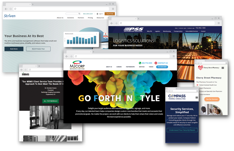 Website Design Screenshots