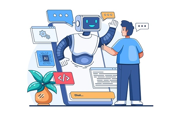 employee-interacting-with-ai-chatbot-on-mobile-device-for-ai-business-automation-of-tasks-and-communications